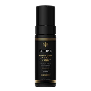 Philip B - Russian Amber Imperial Volumizing Mousse Non-Aerosol in schwarzer Flasche mit goldener Schrift für mehr Haarvolumen