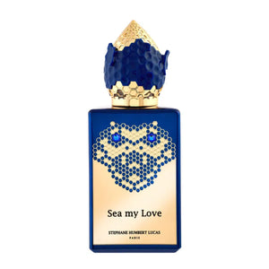 Stéphane Humbert Lucas 777 - Sea my Love Parfumflakon in Blau mit goldener Schlangengrafik und dekorativem Verschluss