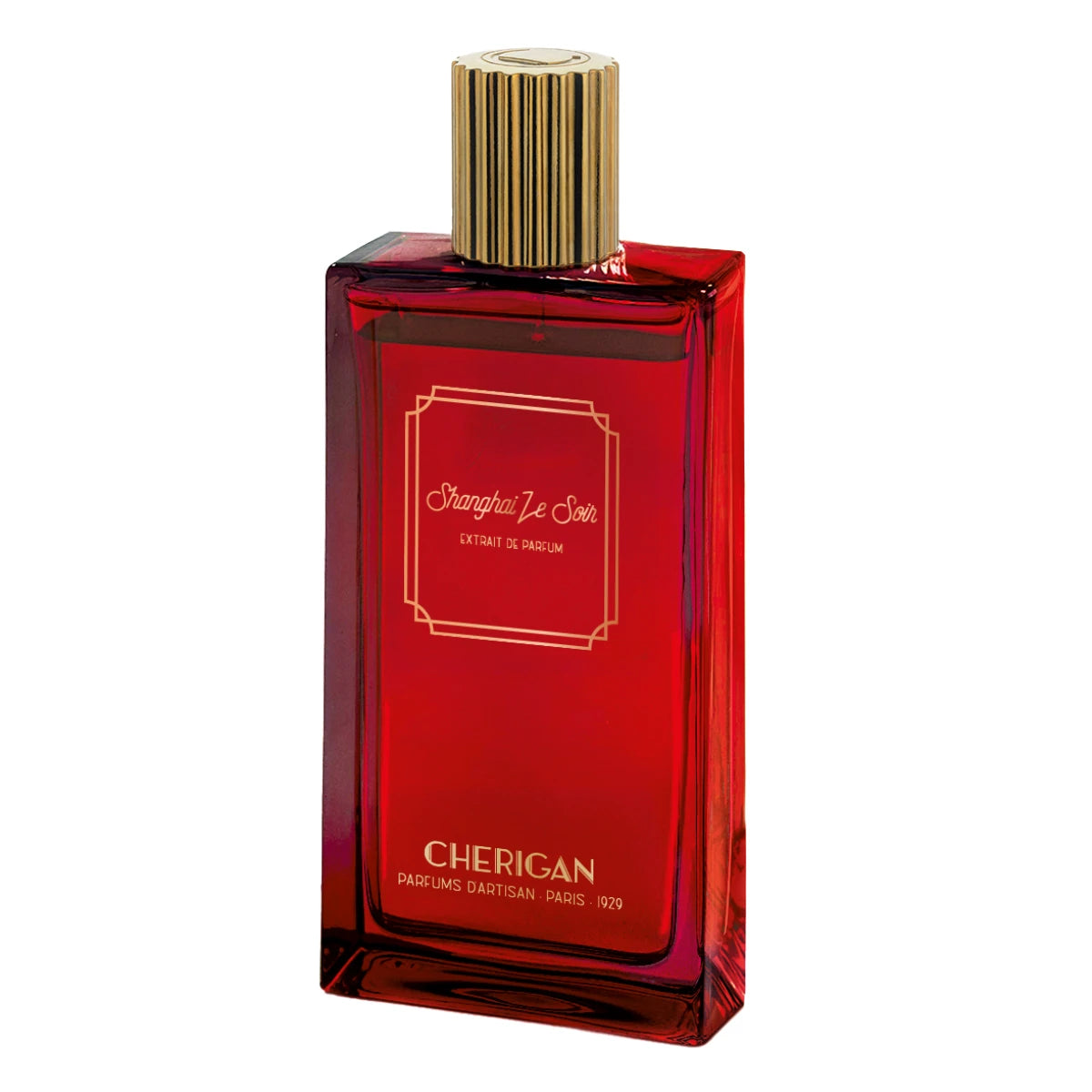 Cherigan - Shanghai le Soir roter Flakon mit goldfarbenem Verschluss und edlem Schriftzug in klassischem Design