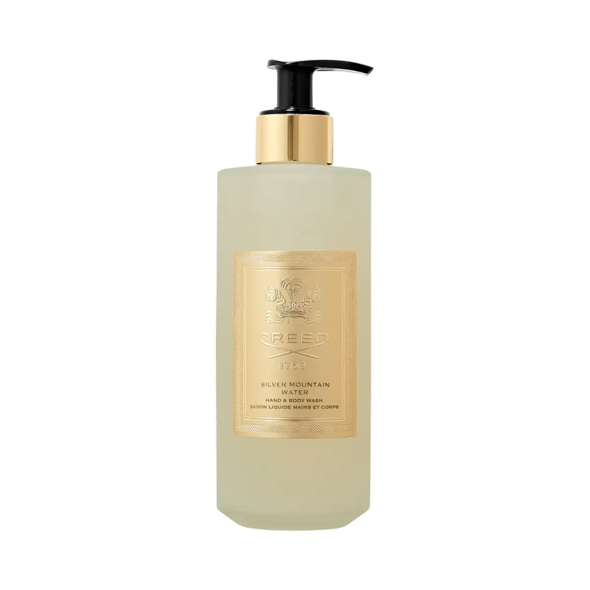 Creed - Silver Mountain Water - Hand & Body Wash mit goldem Pumpverschluss und eleganter matter Flasche für sanfte Pflege