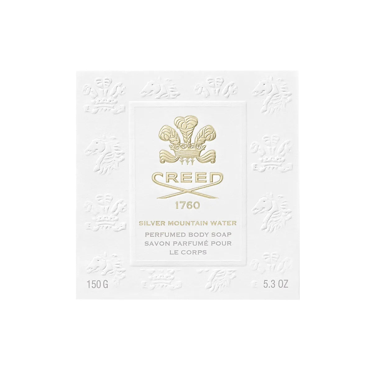 Creed - Silver Mountain Water - Soap mit edler Prägung und goldfarbenem Logo für eine sanfte und duftende Reinigung
