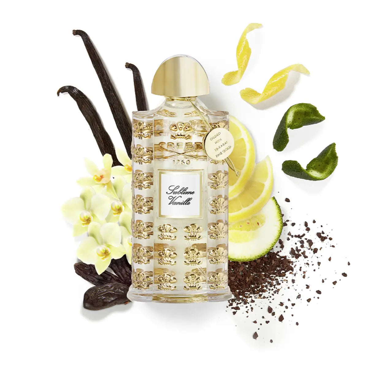 Creed - Les Royales Exclusives - Sublime Vanille Glasflakon mit goldenen Ornamenten und Vanille-, Zitrus- und Gewürznoten