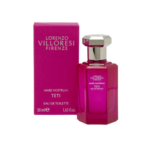 Lorenzo Villoresi - Mare Nostrum - Teti - Eau de Toilette Flakon und Verpackung in leuchtendem Pink mit silbernem Verschluss