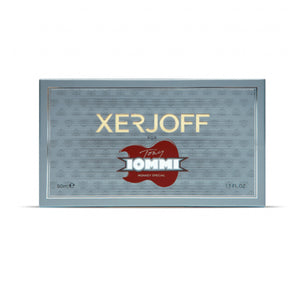 Xerjoff - Blends - Tony Iommi Verpackung in Grau mit goldenem Schriftzug und rotem Logo vor weißem Hintergrund