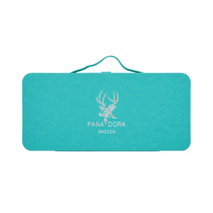 Pana Dora Sweden - Travel Set - Turquoise edles türkisfarbenes Etui mit elegantem Hirschlogo und praktischem Tragegriff
