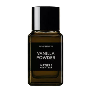 Matière Première - Vanilla Powder - Extrait Parfumflakon in dunklem Glas mit schlichtem schwarzem Etikett und eleganter Form