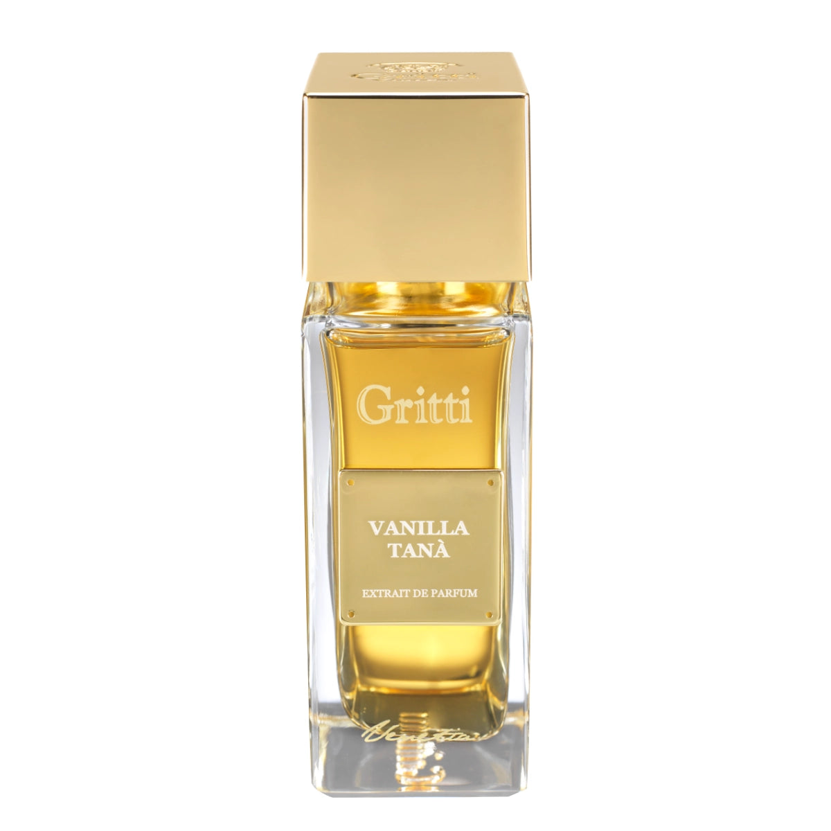 Gritti - Ivy Collection - Vanilla Tanà Parfumflakon mit goldfarbenem Verschluss und warmem Vanille-Duft in elegantem Design