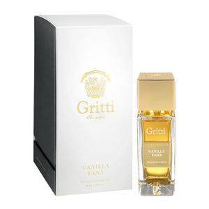 Gritti - Ivy Collection - Vanilla Tanà Parfumflakon mit goldenem Verschluss und edler weiß-goldener Verpackung
