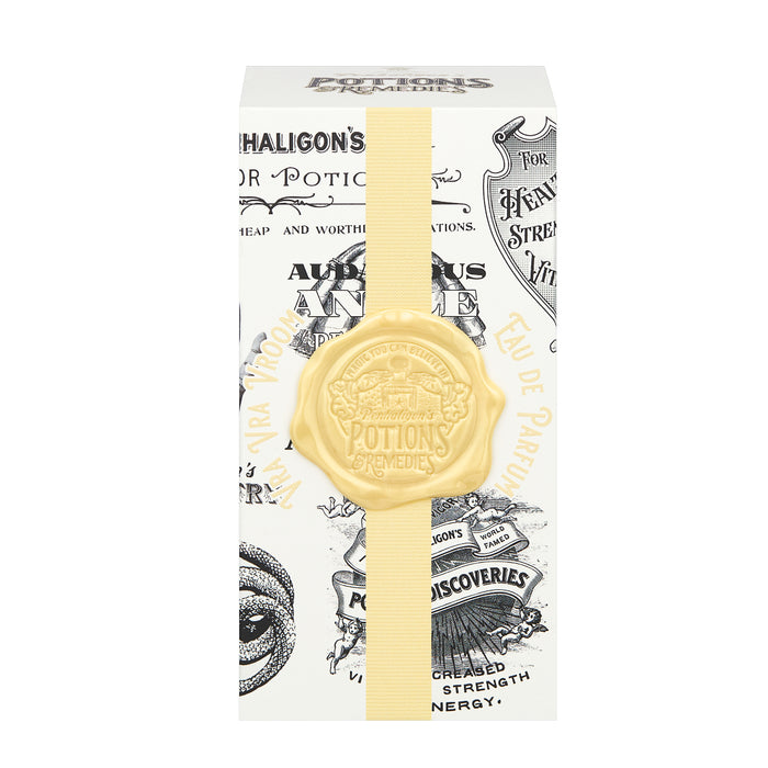 Penhaligon's - Potions & Remedies - Vra Vra Vroom Verpackung mit cremefarbener Banderole und vintage-inspirierter Prägung