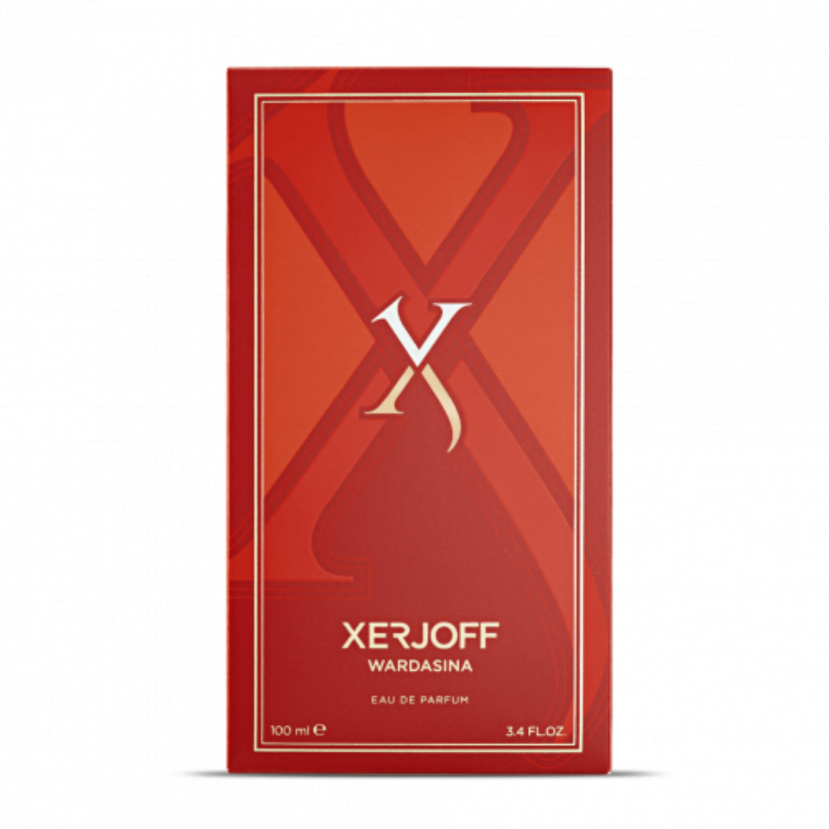 Xerjoff - Vibe - Wardasina Verpackung in kräftigem Rot mit goldfarbenem Markenlogo und eleganter Linienführung vor weißem Hintergrund