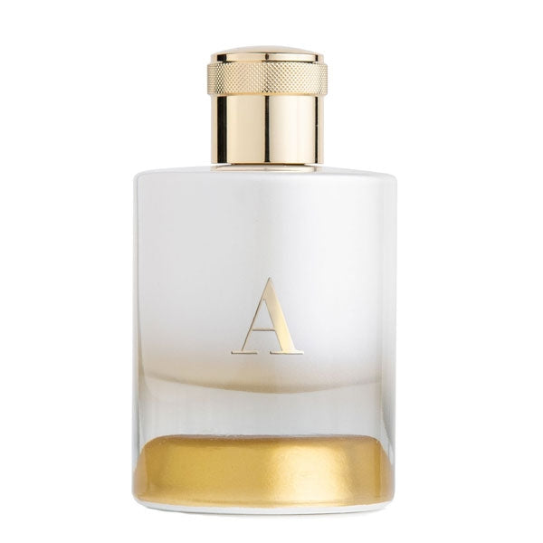 Pantheon Roma - Exclusive Collection - A zeigt transparenten Flakon mit goldfarbenem Boden und elegantem goldfarbenem Verschluss