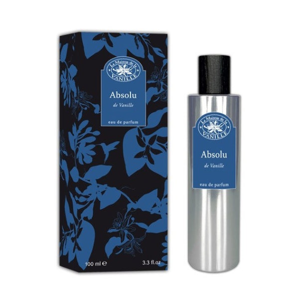 La Maison de la Vanille - Absolu D`Orient - Absolu de Vanille Parfum mit blauem Etikett und silberner Flasche