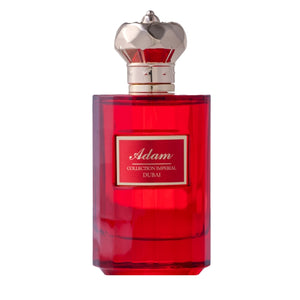 Imperial Parfums - Adam roter Flakon mit goldfarbenem, königlichem Verschluss edel und kraftvoll präsentiert