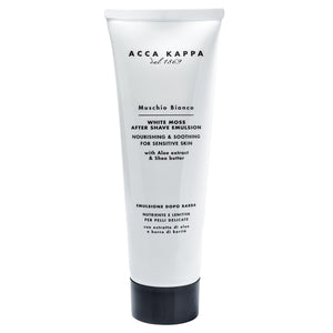 Acca Kappa - Muschio Bianco - After Shave Emulsion pflegt und beruhigt empfindliche Haut mit Aloe-Vera und Sheabutter.