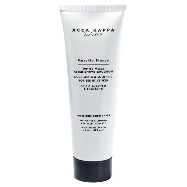Acca Kappa - Muschio Bianco - After Shave Emulsion pflegt und beruhigt empfindliche Haut mit Aloe-Vera und Sheabutter.