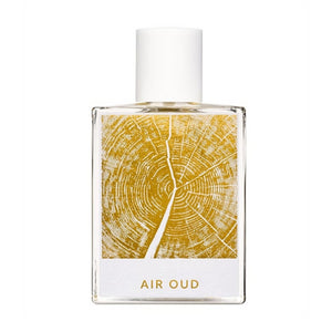 OHTOP - Air Oud Parfumflasche mit goldfarbenem Holzring-Design und schlichtem weißem Verschluss für edlen Duftgenuss