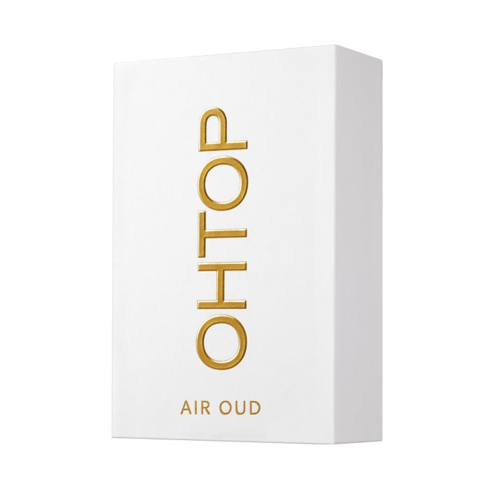 OHTOP - Air Oud minimalistische weiße Verpackung mit goldener Prägung für ein edles Dufterlebnis