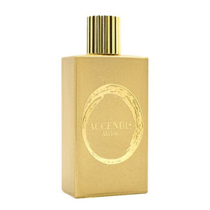 Accendis - The Golds - Alidoro goldener rechteckiger Flakon mit vertikal geriffeltem Verschluss und elegantem minimalistischen Design