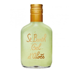 Ligne St Barth - The Originals - Aloe Vera Gel with Mint in transparenter Flasche mit goldfarbenem Verschluss und Minzgel