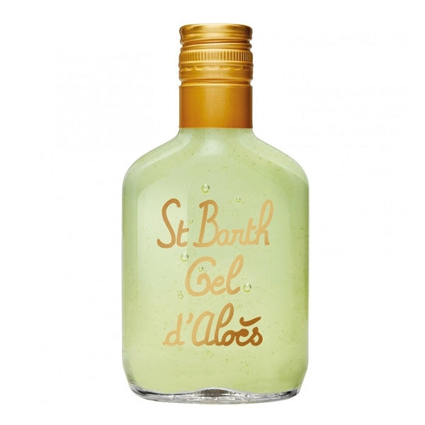 Ligne St Barth - The Originals - Aloe Vera Gel with Mint in transparenter Flasche mit goldfarbenem Verschluss und Minzgel