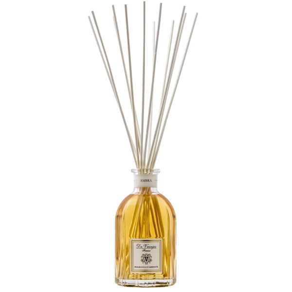 Dr. Vranjes Firenze - Ambra - Diffusor mit intensiv pudrigem Duft in eleganter Glasflasche und Duftstäbchen