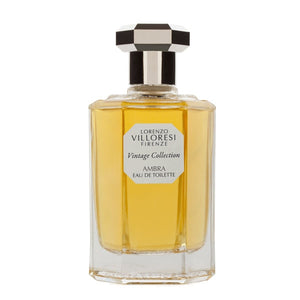 Lorenzo Villoresi - Vintage Collection - Ambra Parfumflakon mit klar facettiertem Glas und sechseckigem Deckel in elegantem Design