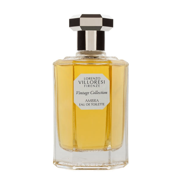 Lorenzo Villoresi - Vintage Collection - Ambra Parfumflakon mit klar facettiertem Glas und sechseckigem Deckel in elegantem Design