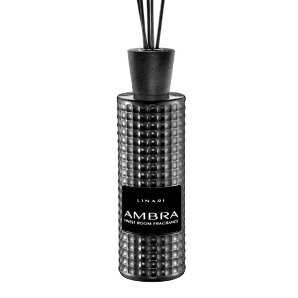 LINARI - Diamond Line - Ambra - Diffusor mit orientalischem Ambraduft und floraler Rosen-Heliotrop-Note für intensive Raumdüfte