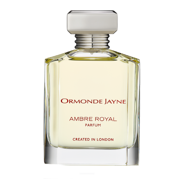 Ormonde Jayne - Ambre Royal Parfümflakon mit klaren Linien und zart bernsteinfarbener Flüssigkeit im edlen Design