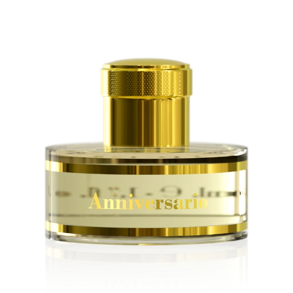 Pantheon Roma - Anniversario Parfumflakon mit goldfarbenem Verschluss und klarem Glas mit elegantem Design