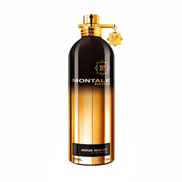 Montale - Aoud Night Parfumflakon in goldbrauner Farbgestaltung mit elegantem Verschluss und modernem Design