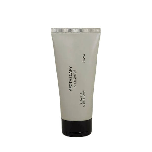 FRAMA - Apothecary - Hand Cream in schlichter, matter Tube mit schwarzem Schraubverschluss vor weißem Hintergrund