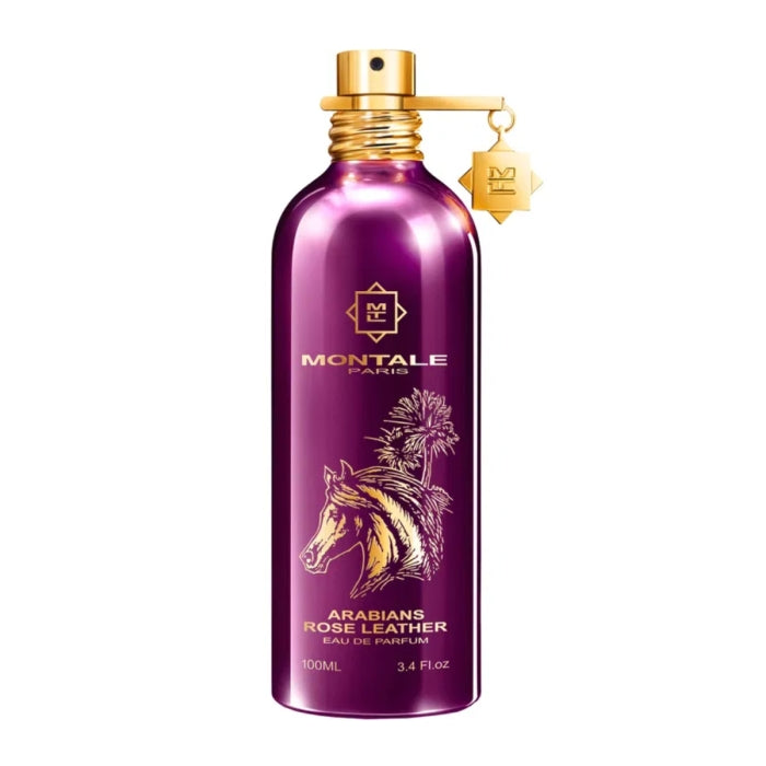 Montale - Arabians Rose Leather im violetten Flakon mit goldenem Verschluss und elegantem Rosenduft mit Ledernote