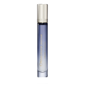Ormonde Jayne - Arabesque schlanker Parfümroller mit blauem Glas und silberner Kappe in stilvollem Design