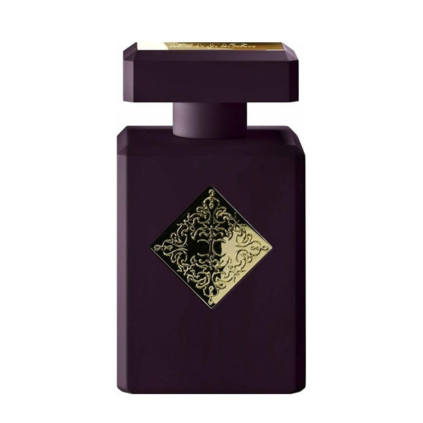 Initio - Carnal Blend - Atomic Rose Parfumflakon in dunklem Design mit goldener Verzierung auf weißem Hintergrund