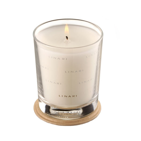 LINARI - Avorio - Duftkerze mit klarem Glasgefäß und dezentem, zart-floralem mediterranem Frühlingsduft