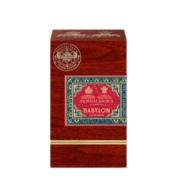 Penhaligon's - Trade Routes - Babylon edle Holzverpackung mit orientalischem Teppichmuster und dekorativem Etikett