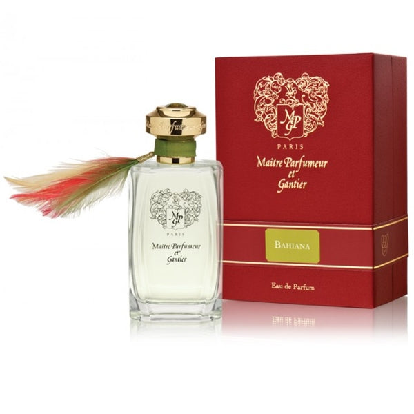 Maître Parfumeur et Gantier - Bahiana Parfumflakon mit goldfarbenem Verschluss und rotem Geschenkbox-Design
