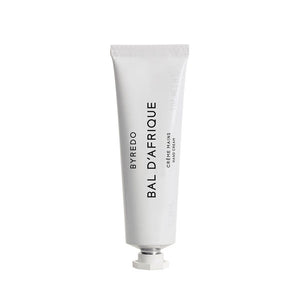 Byredo - Bal d'Afrique - Hand Cream in minimalistischem, weißem Handcremetube mit edler Typografie
