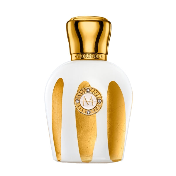 Moresque Parfum - Art Collection - Ballerina Flakon in Weiß mit goldenen Akzenten und elegantem Verschluss