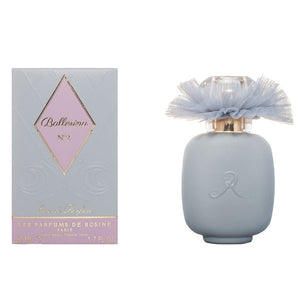 Parfums de Rosine - Ballerina No. 2 grauer Flakon mit zartem Tüllkragen und Verpackung auf weißem Hintergrund