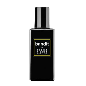 Piguet - Bandit Parfumflakon in glänzend schwarzem Design mit schlichtem Etikett und silbernem Deckel