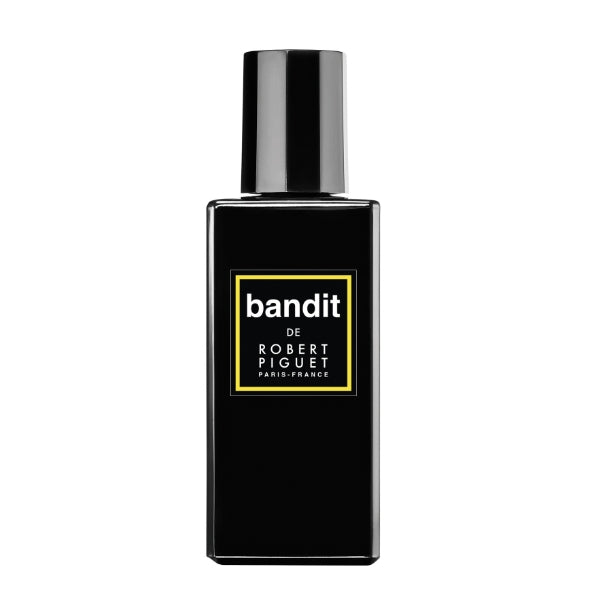 Piguet - Bandit Parfumflakon in glänzend schwarzem Design mit schlichtem Etikett und silbernem Deckel