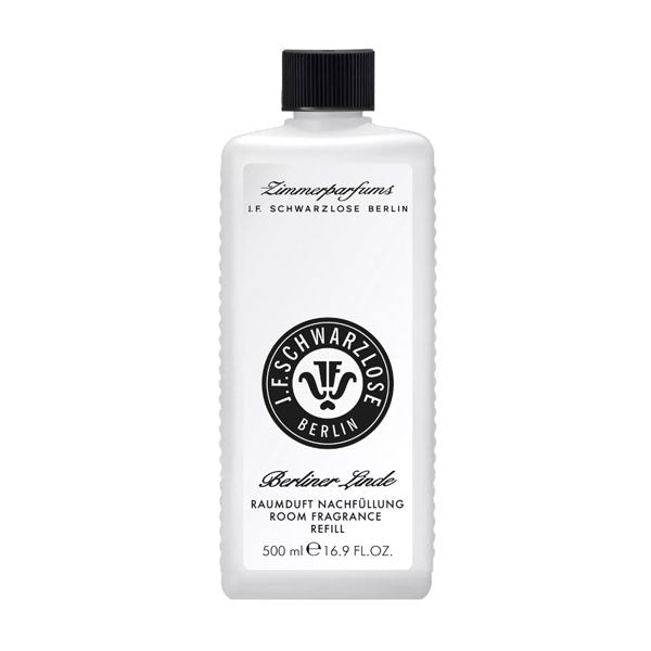 J.F. Schwarzlose Berlin - Berliner Linde - Zimmerparfum Nachfüllflasche mit schlichtem Design und schwarzem Schraubverschluss