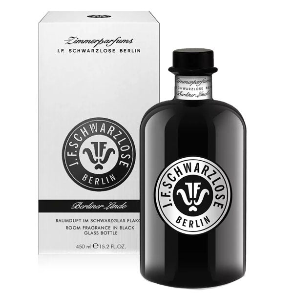 J.F. Schwarzlose Berlin - Berliner Linde - Zimmerparfum in schwarzem Glasflakon mit passender weißer Verpackung