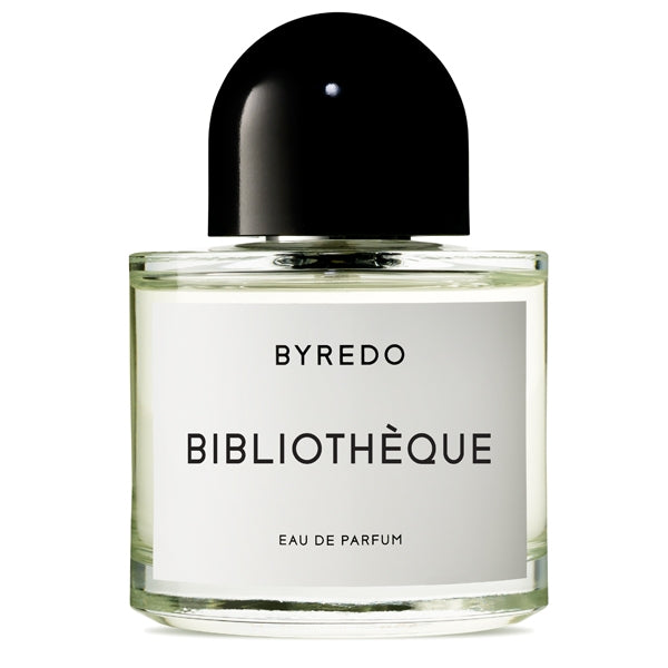 Byredo - Bibliothèque Parfumflakon mit klaren Linien und schlichtem Etikett vor weißem Hintergrund