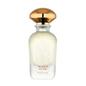Widian - Black II - All Over Body Spray in eleganter Glasflasche mit goldfarbenem Verschluss und feinem Reliefmuster