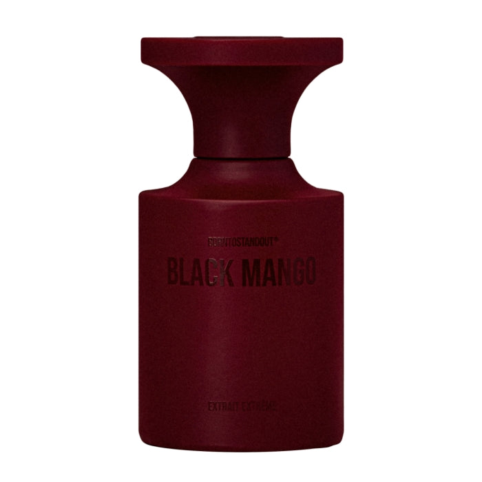 BORNTOSTANDOUT - Black Mango Flakon in tiefdunklem Rot mit schlichtem, edlem Design und samtiger Oberfläche