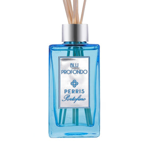 Perris Monte Carlo - Portofino - Blu Profondo - Diffusor mit intensiv frischer Meeresnote und elegantem blauen Glasdesign