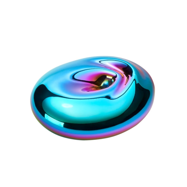 Pigmentarium - Holder - Green Wave Porzellanhalter mit irisierendem Farbverlauf und organischer Form als dekoratives Highlight
